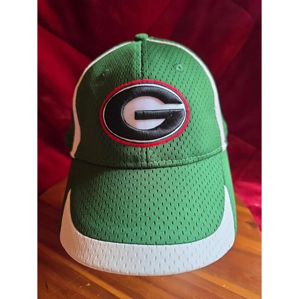 GEORGIA BULLDOGS Cap Unisex Youth Green Football AUGUSTA Sportswear Adjustable